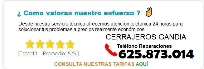 cerrajeros gandia precios